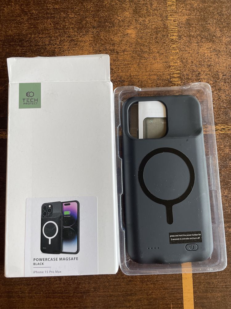 Powercase case magsafe black iphone 15 pro max
