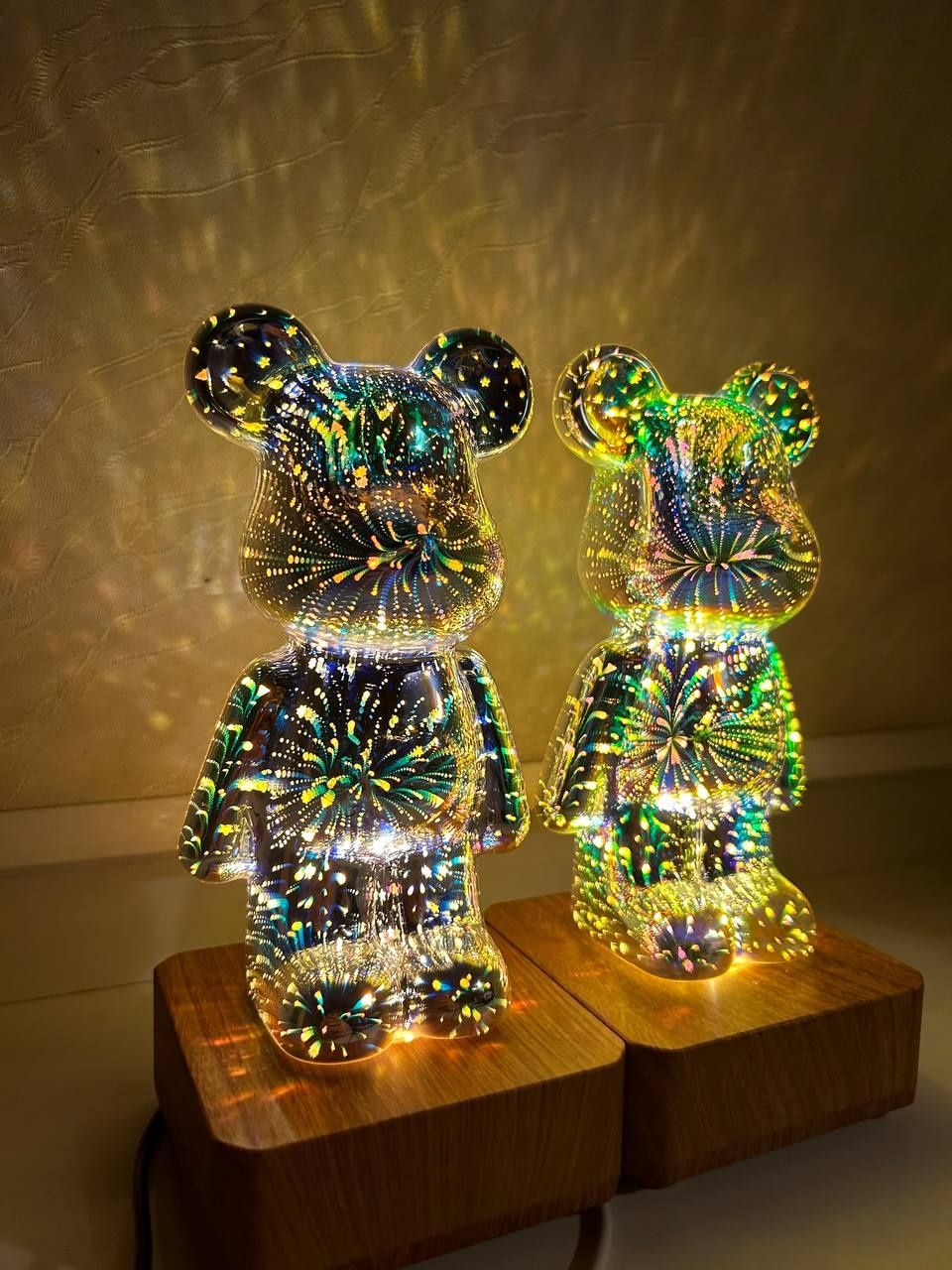 Нічник  Мишка Ведмедик светильник лампа 3D LED BEARBRICK