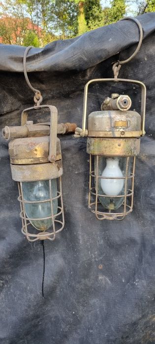 Lampy kopalniane . Zasilane powietrzem.