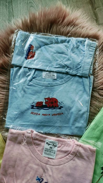 Nowe letnie komplety niemowlęce r.86 chłopiec dziewczynka