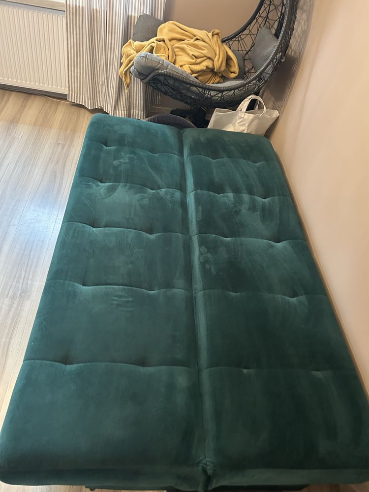 Sofa Kanapa butelkowa zielen rozkladana