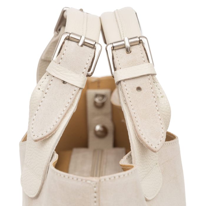 VERA PELLE torebka damska zamszowa shopper duża z paskiem V680 czarna