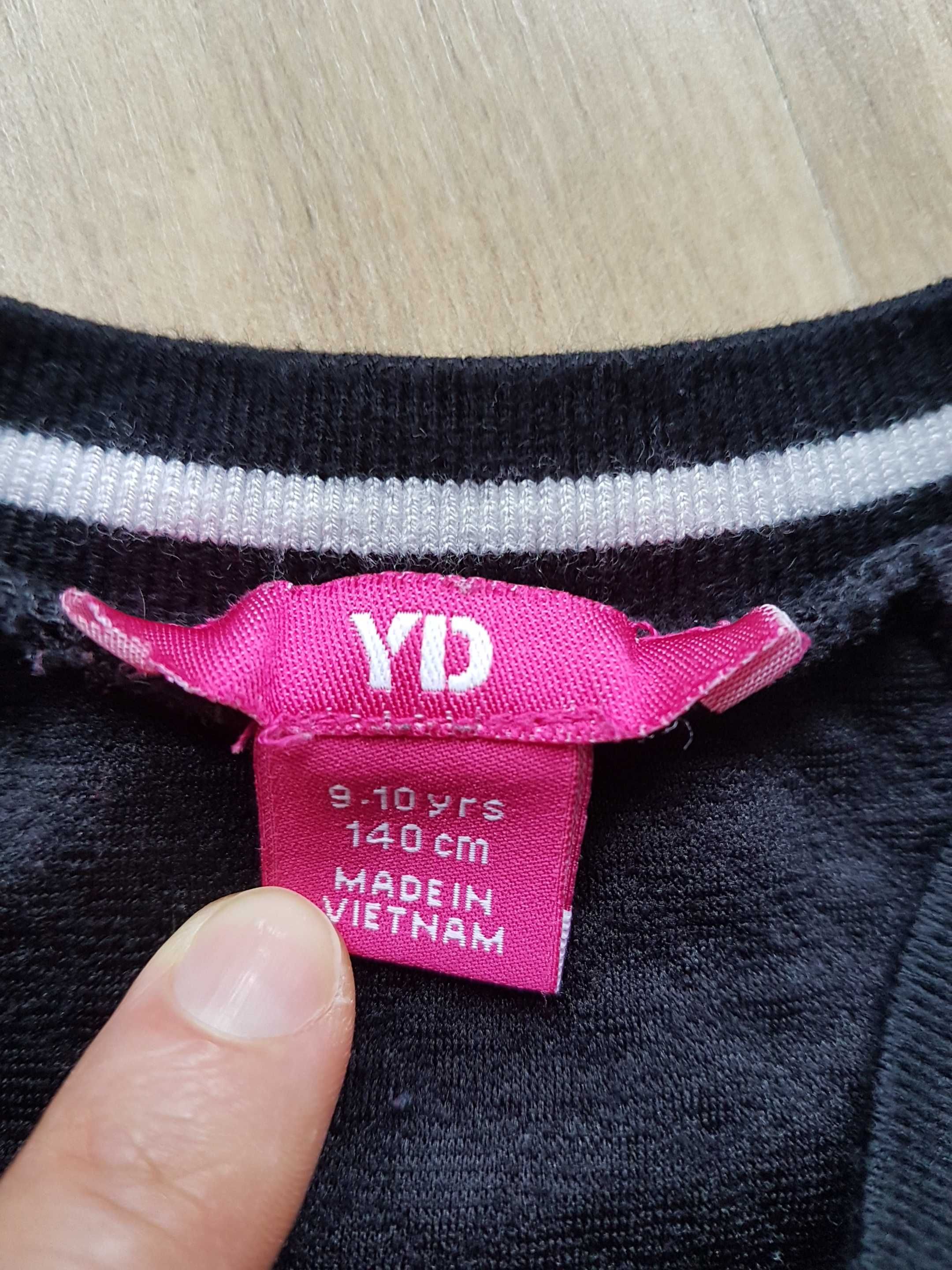 Czarna rozpinana bluza bomberka Young Dimension roz. 140 9-10 lat