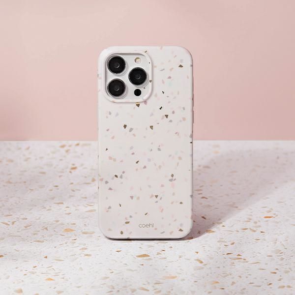 UNIQ etui Coehl Terrazzo iPhone 14 Pro6,1" piaskowy/sandstone
