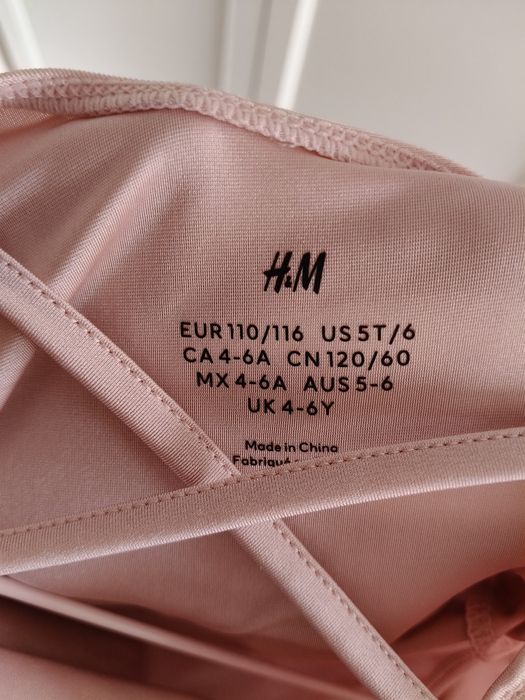 Sukienka baletnicy H&M pudrowy róż nie używana ! 110/116 Polecam