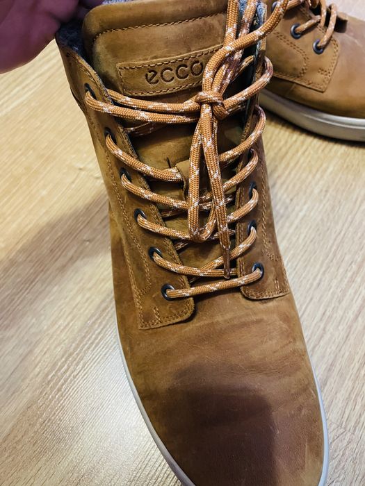 Теплі шкіряні зимові кросівки черевики ОРИГІНАЛ Ecco 27,5 см