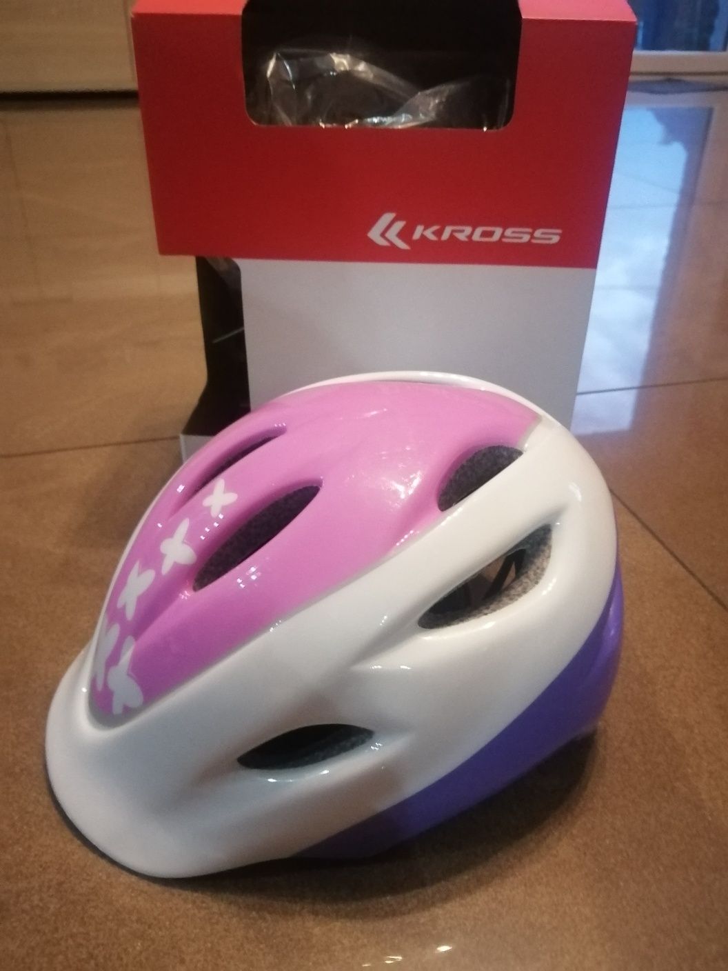 Kask rowerowy dla dziewczynki kross