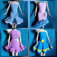 Sukienki dla lalki Barbie 4 sztuki