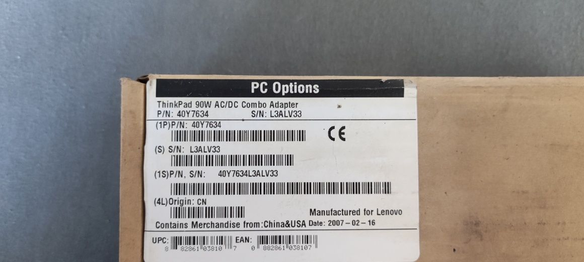 Zasilacz Lenovo ThinkPad 90W AC/DC combo adapter