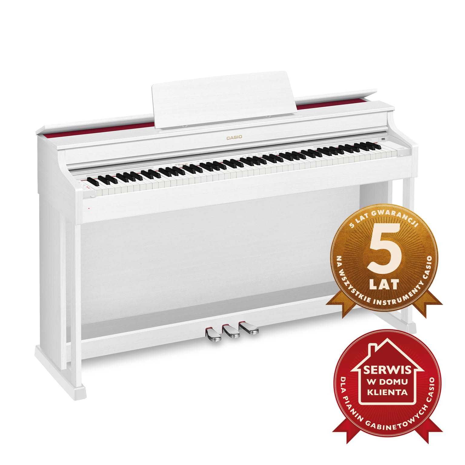 Pianino cyfrowe Casio Celviano Ap470 BIAŁE + ława 5 lat gwarancji