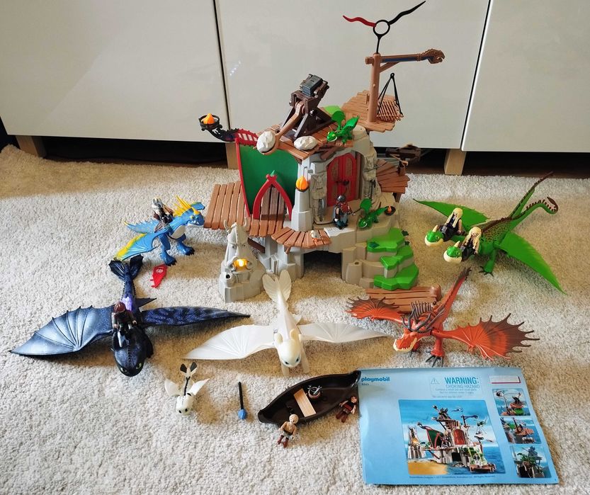 Duży zestaw smoków i wyspa Berk Playmobil