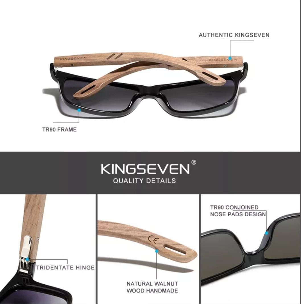 KingSeven okulary Black/Blue