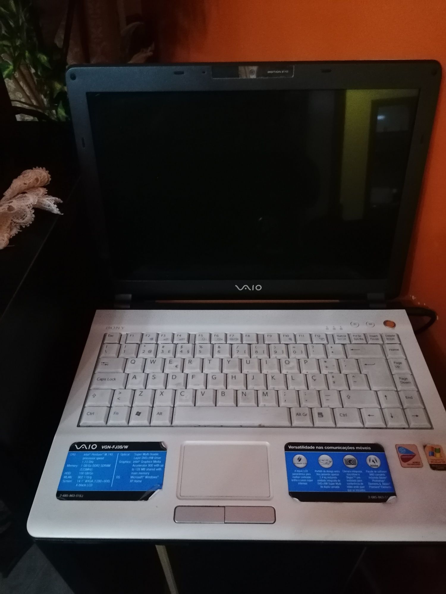 Computador Sony vaio com 4 gigas RAM