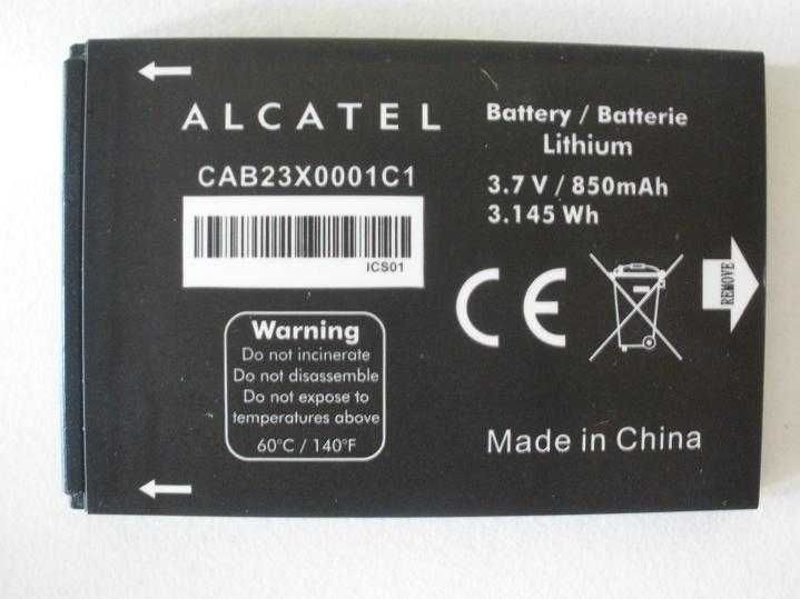 Аккумулятор ALCATEL 219 батарея зарядка