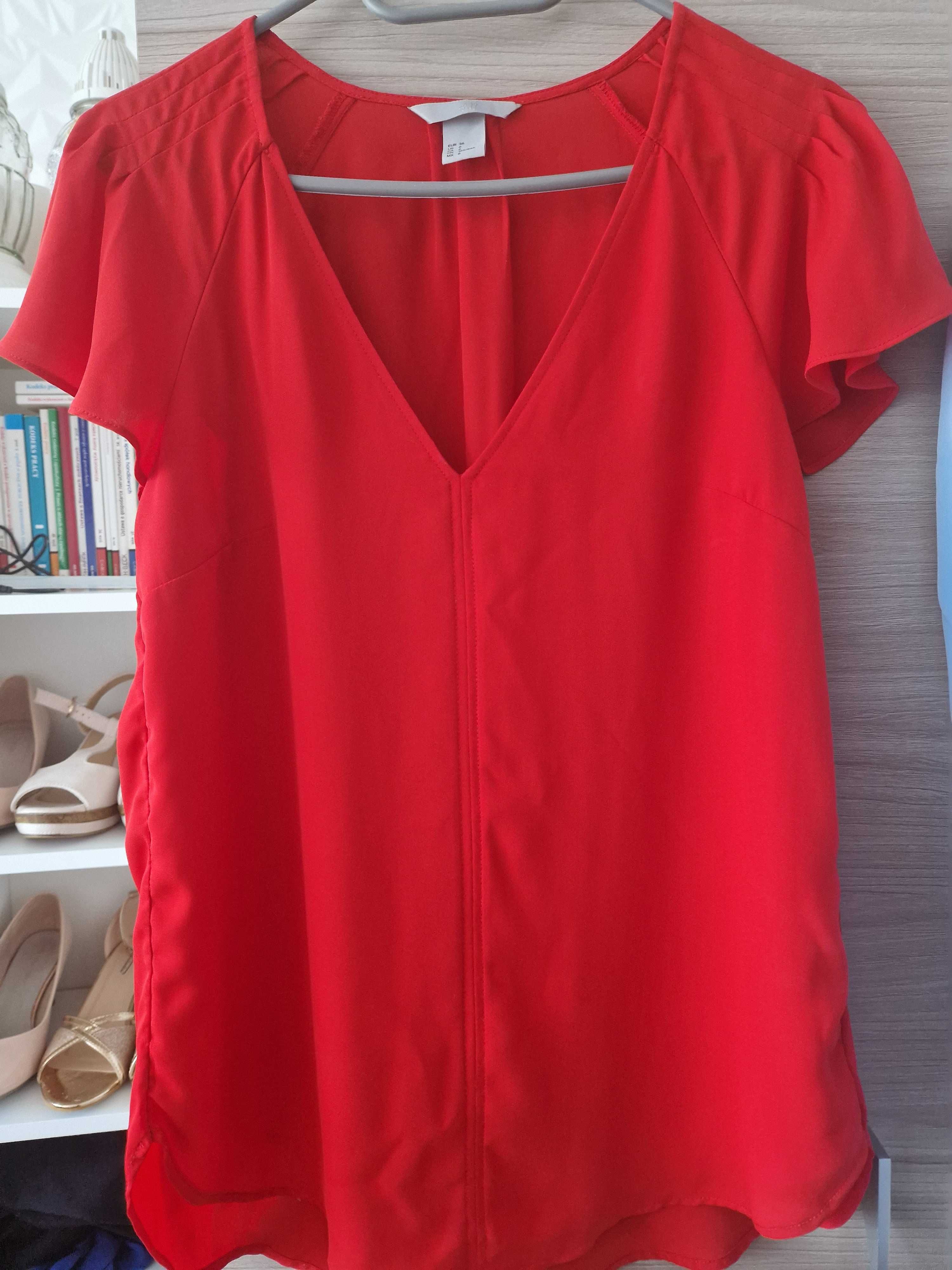 Czerwona bluzka H&M r. 36