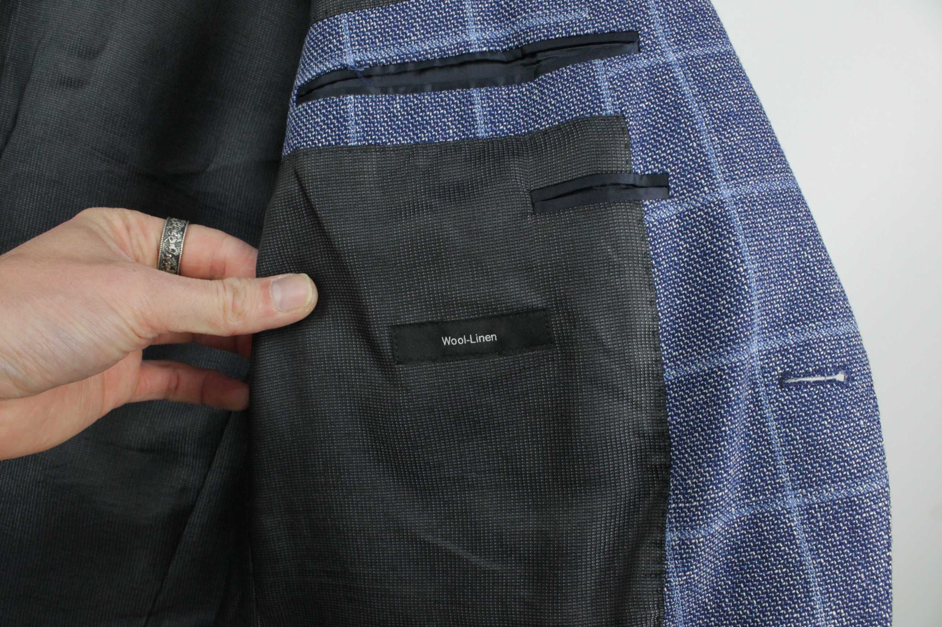 Елегантний спортивний піджак блейзер Hugo Boss Wool Linen Slim Fit 54