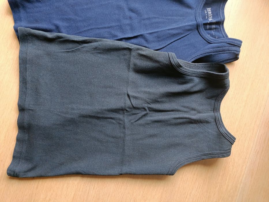 Zestaw 2 podkoszulek dla chłopca rozmiar 116 granatowa szara