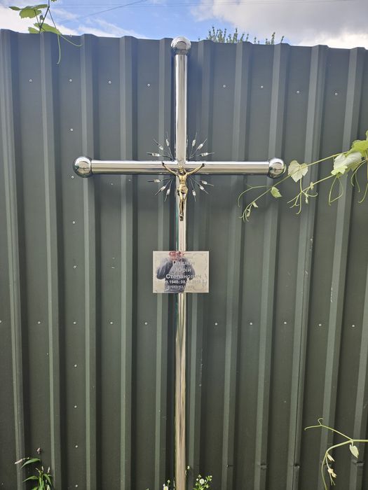 Хрест з нержавійки на могилу , хрест з нержавіючої сталі