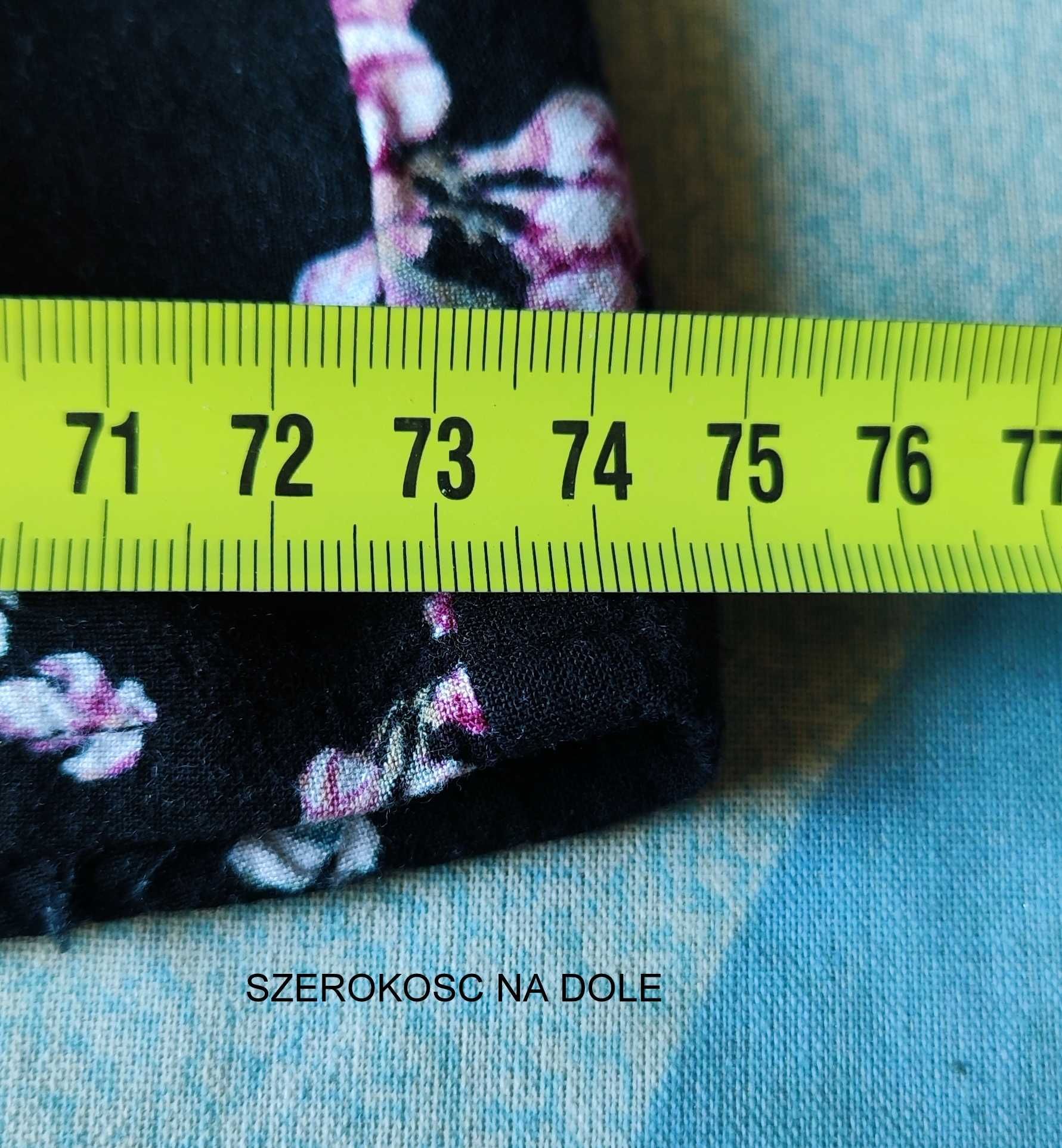Janina koszula kwiaty floral czarna długa tunika 42/44