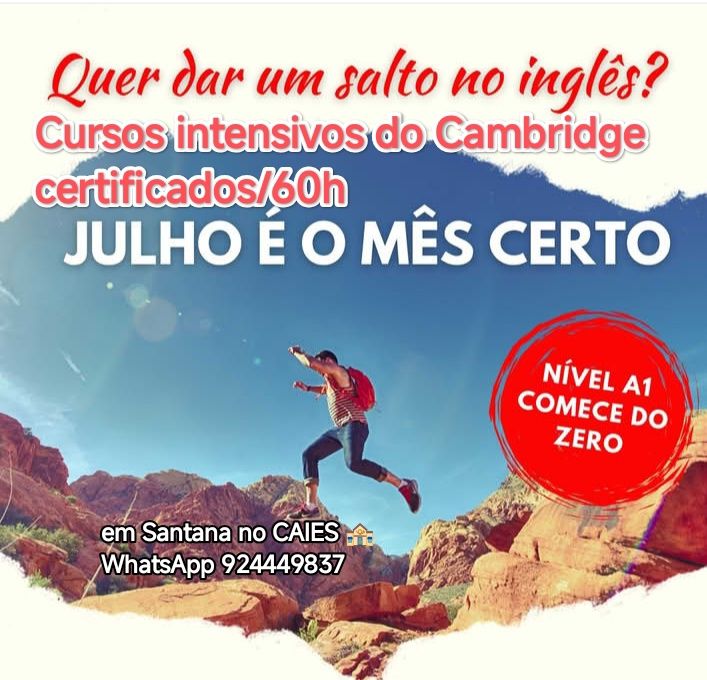 Cursos de inglês do Cambridge certificados pem Santana no CAIES