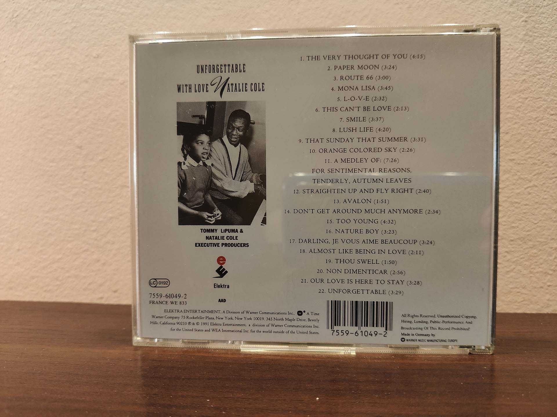 Płyta kompaktowa CD Natalie Cole - Unforgetable wydanie 1991 rok