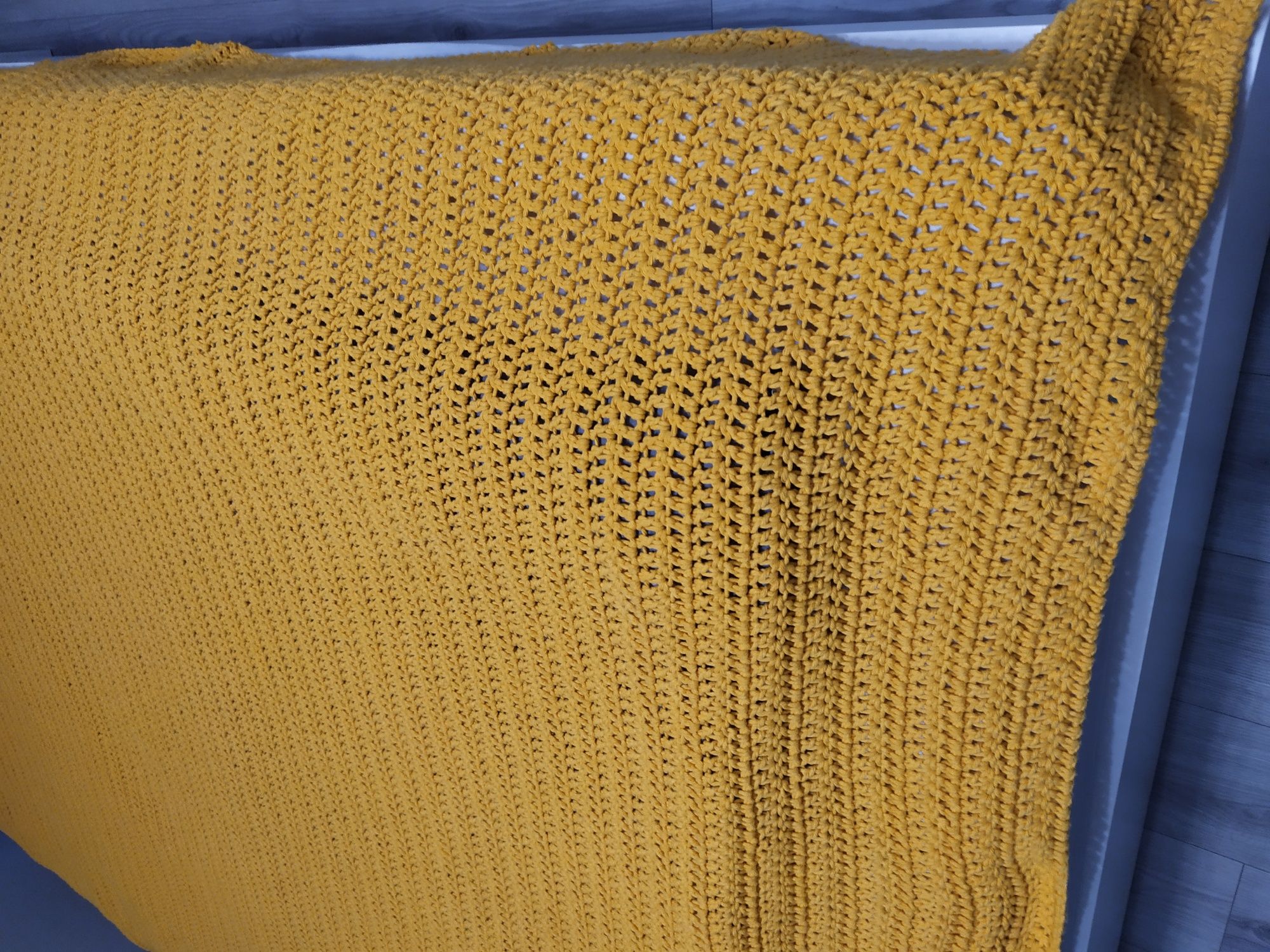 Narzuta, koc, kapa ze sznurka bawełnianego 2 mm, szydełko, handmade