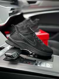 Чёрные мужские кроссовки Nike  кросівки сетка весна лето Деми