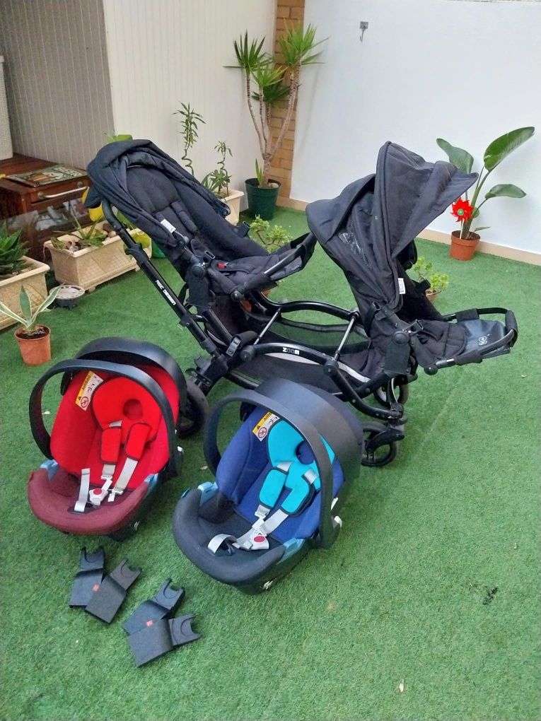 Carrinho gemeos ( ovos cybex, cadeiras, etc)