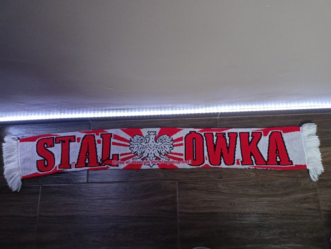 Szalik ZKS Stal Stalowa Wola Stalówka Biało Czerwoni