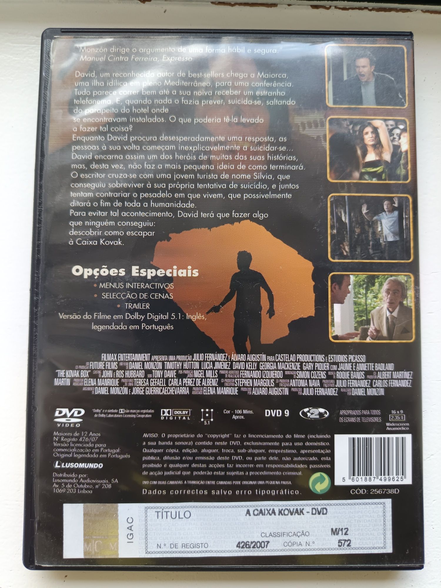 DVD a caixa kovak