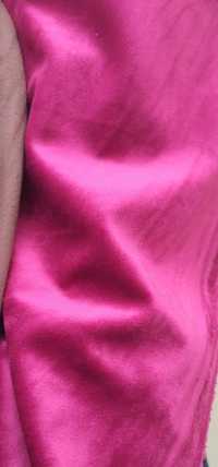 Распродажа ткани велюр цвет один малиновый -розовый!