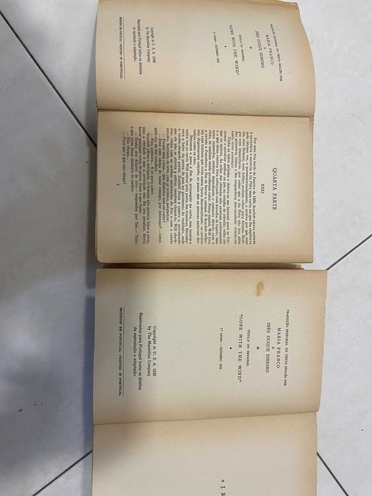 Livro E tudo o vento Levou - 1º edição Dezembro 1954