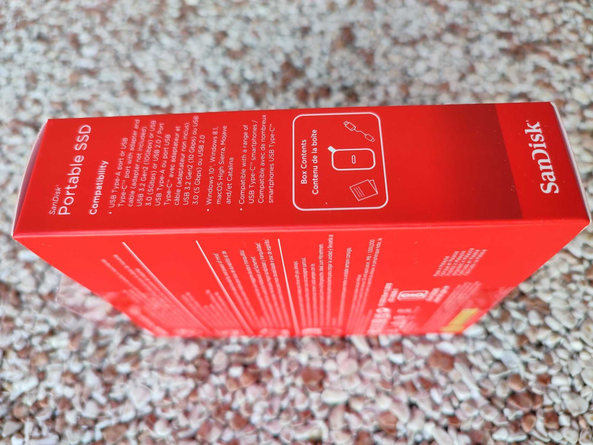SanDisk Portable SSD 1TB. USB-C 3.2 gen2. Nowy, przenośny dysk SSD.