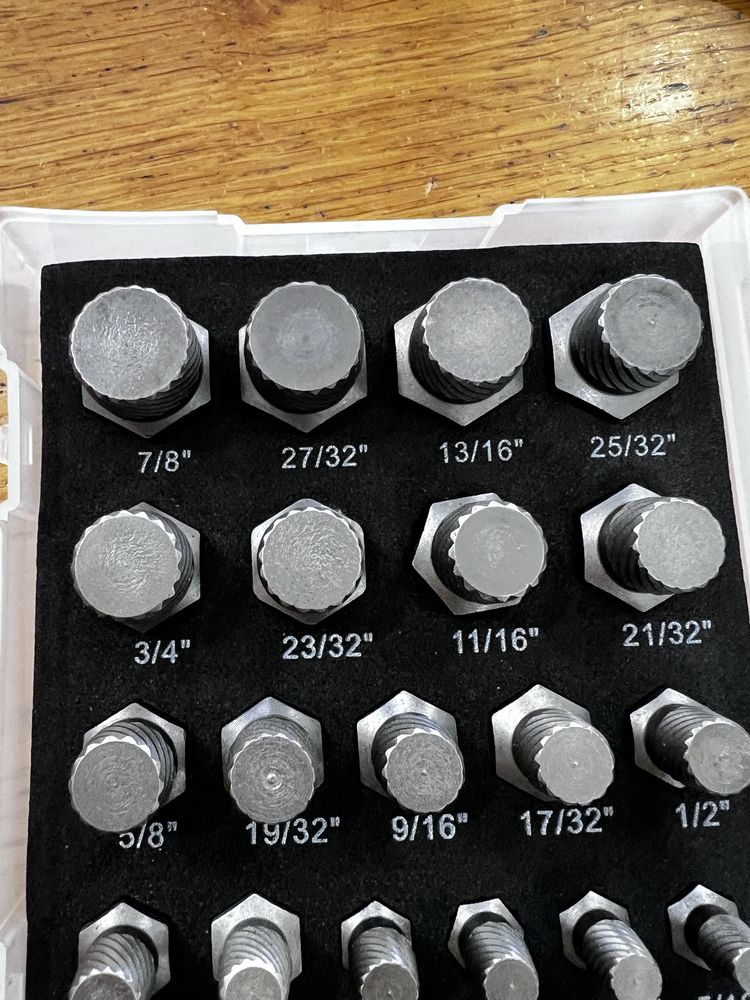 Conjunto 25 extrator de pernos parafusos - NOVO