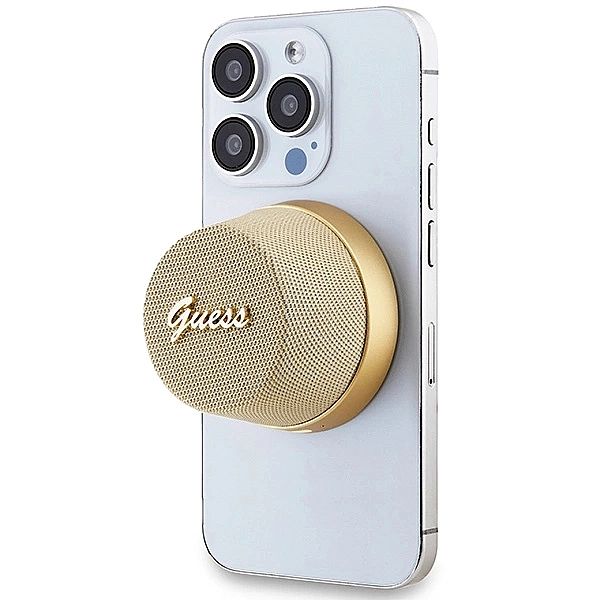 Głośnik Bluetooth Guess Magnetic Script Metal - złoty