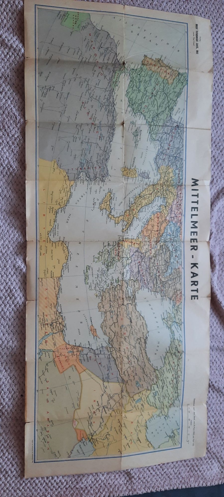 Mapa Metzer Karten-Mittelmeer Raum