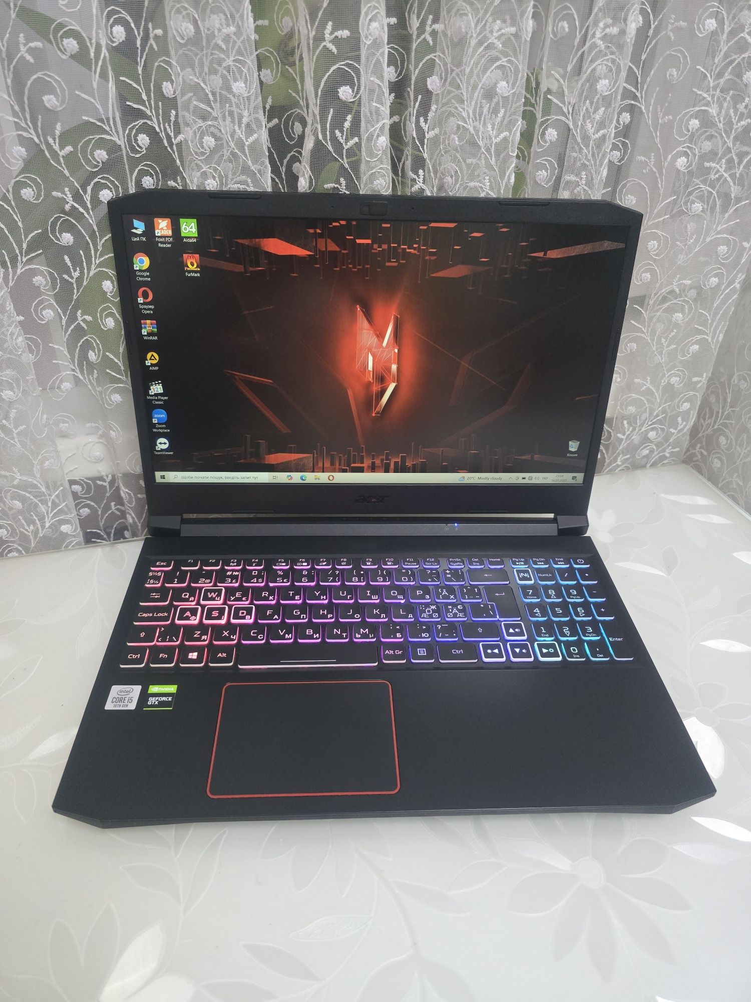 Acer Nitro5/144Hz/1660Ti 6GB/RAM:16GB/i5-10300H/SSD:512GB/Идеал