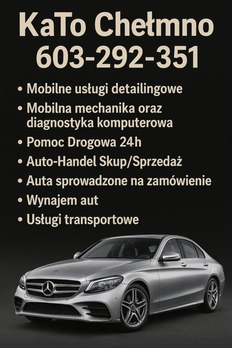 Mobilne Usługi Mechanika/Pranie aut/Detailing/Pranie kanap dywanów itp