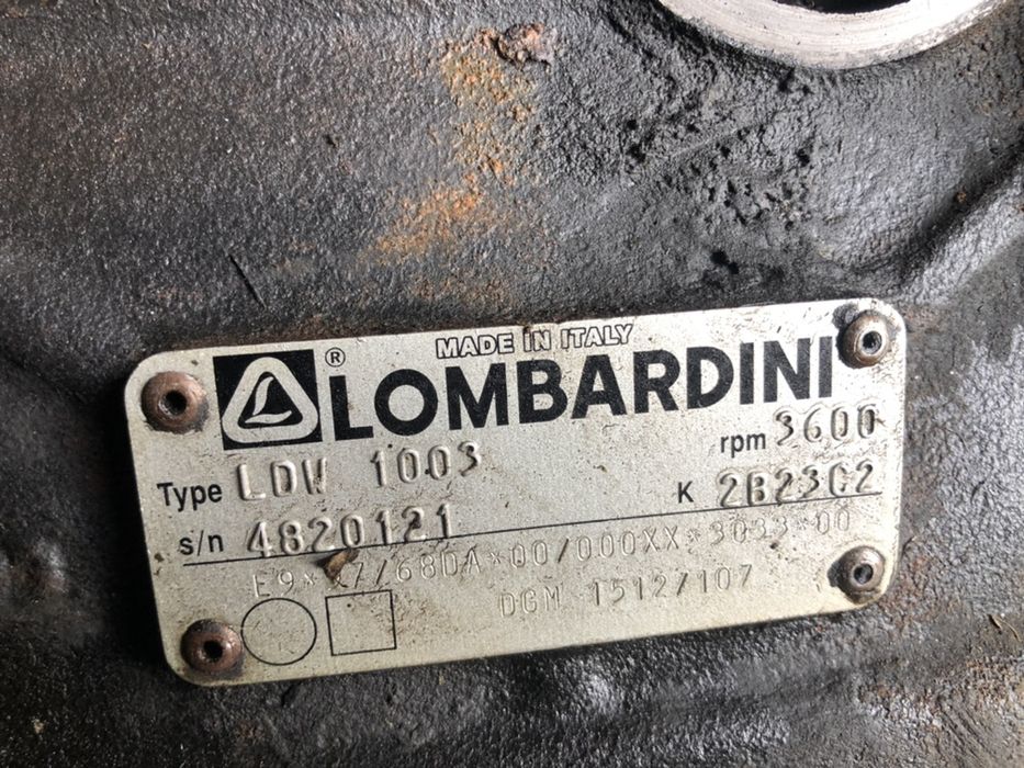 Lombardini 903 LDW 1003 wał 2204 głowica blok termostat