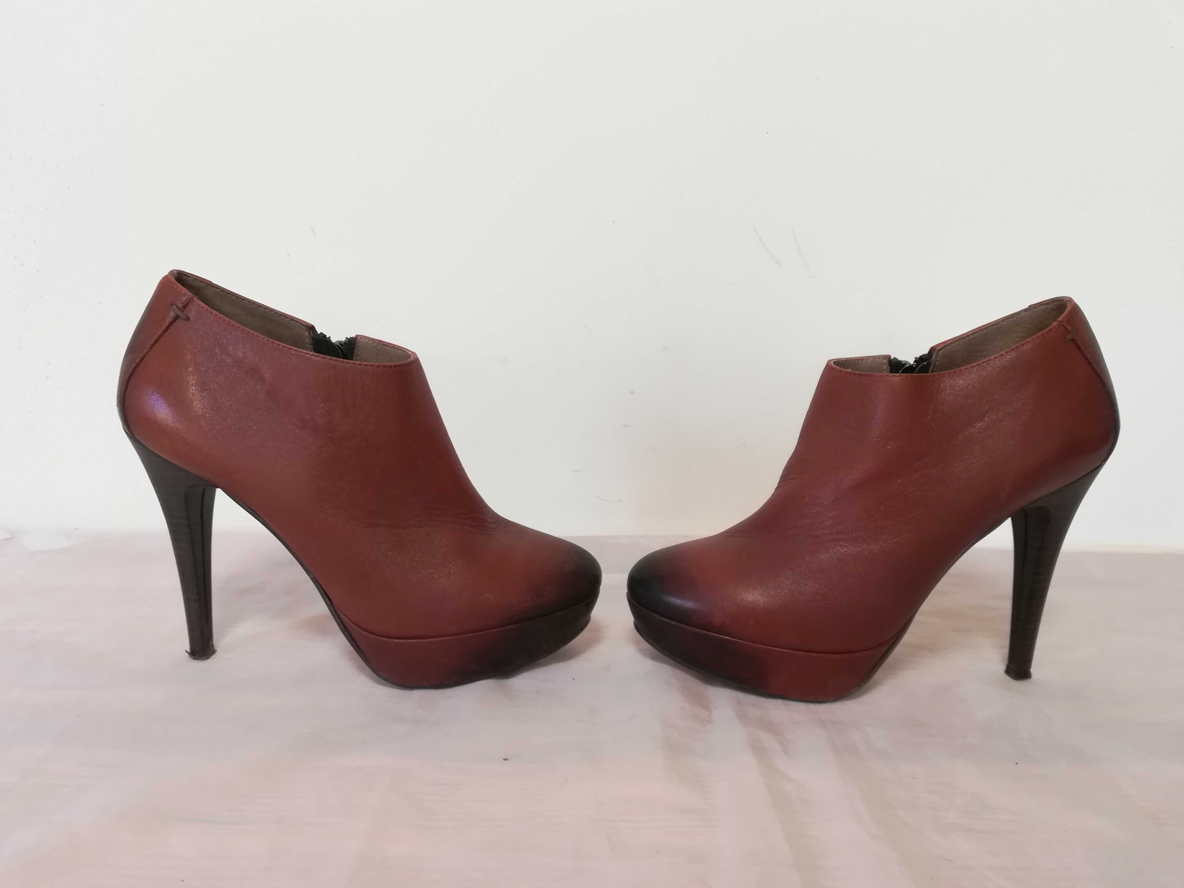 Buty botki skórzane Nessi rozmiar 39 wkładka 25,5 cm