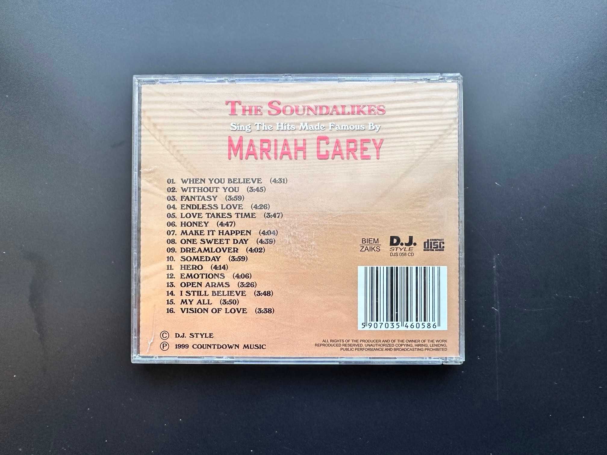 Oryginalna płyta CD z muzyką: Mariah Carey, The Soundalikes