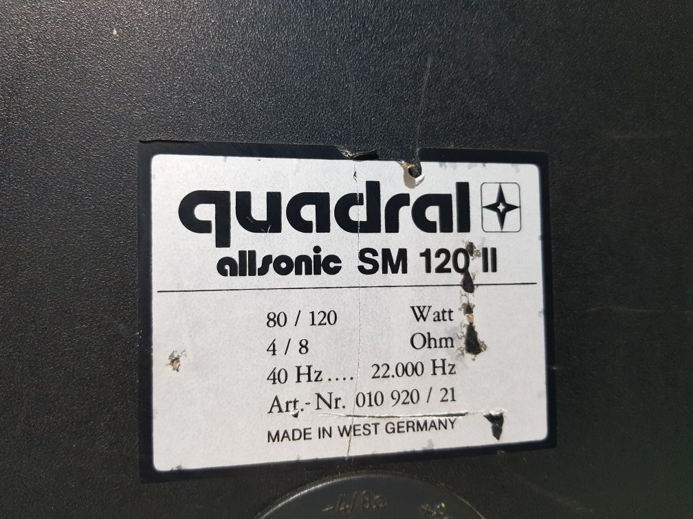 80ВтПолична акустика/полочная Quadral SM 120 II  б/у з Німеччини