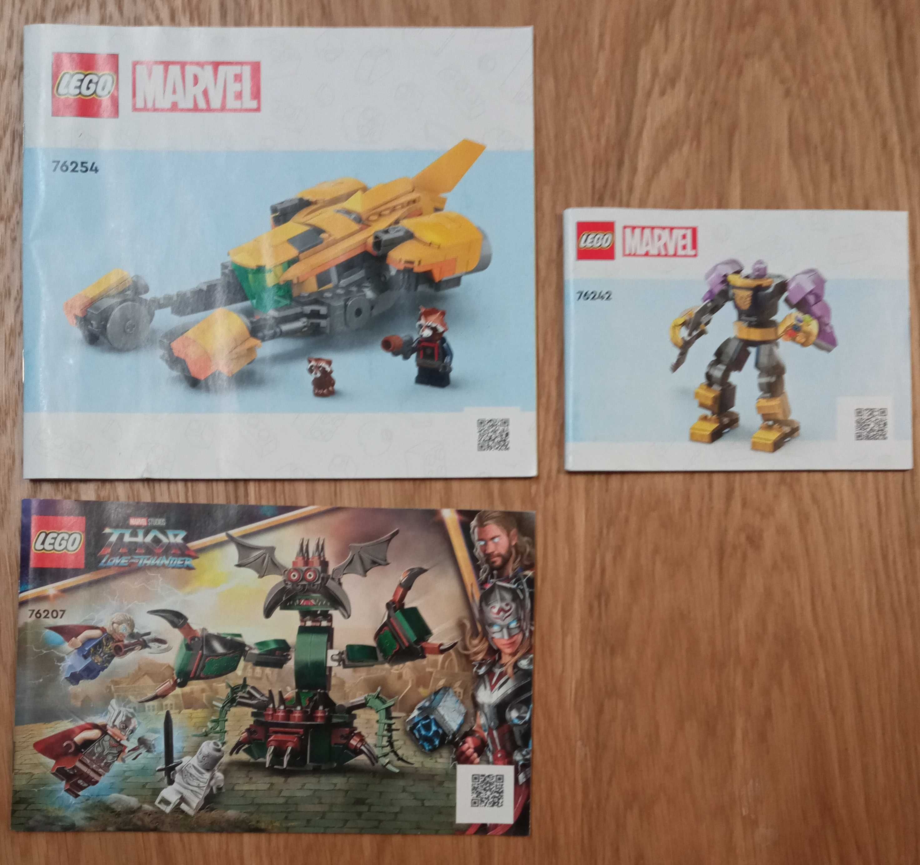 Instrukcje Lego Marvel: 76254, 76242, 76207