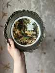 Porcelanowy obrazek w ramie