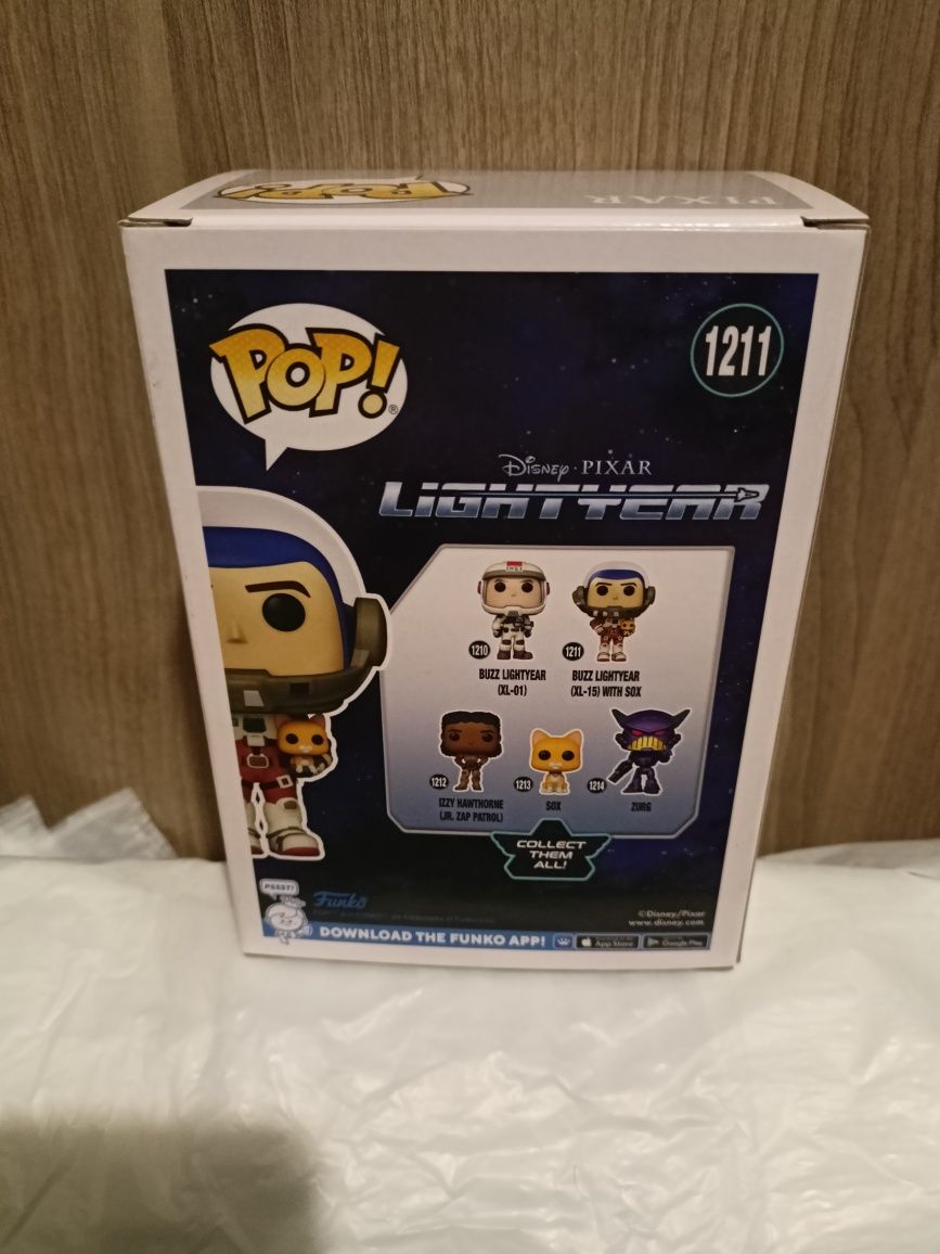 Figurka Funko Pop 1211 Buzz Astral Lightyear XL-15 z kotem Sox