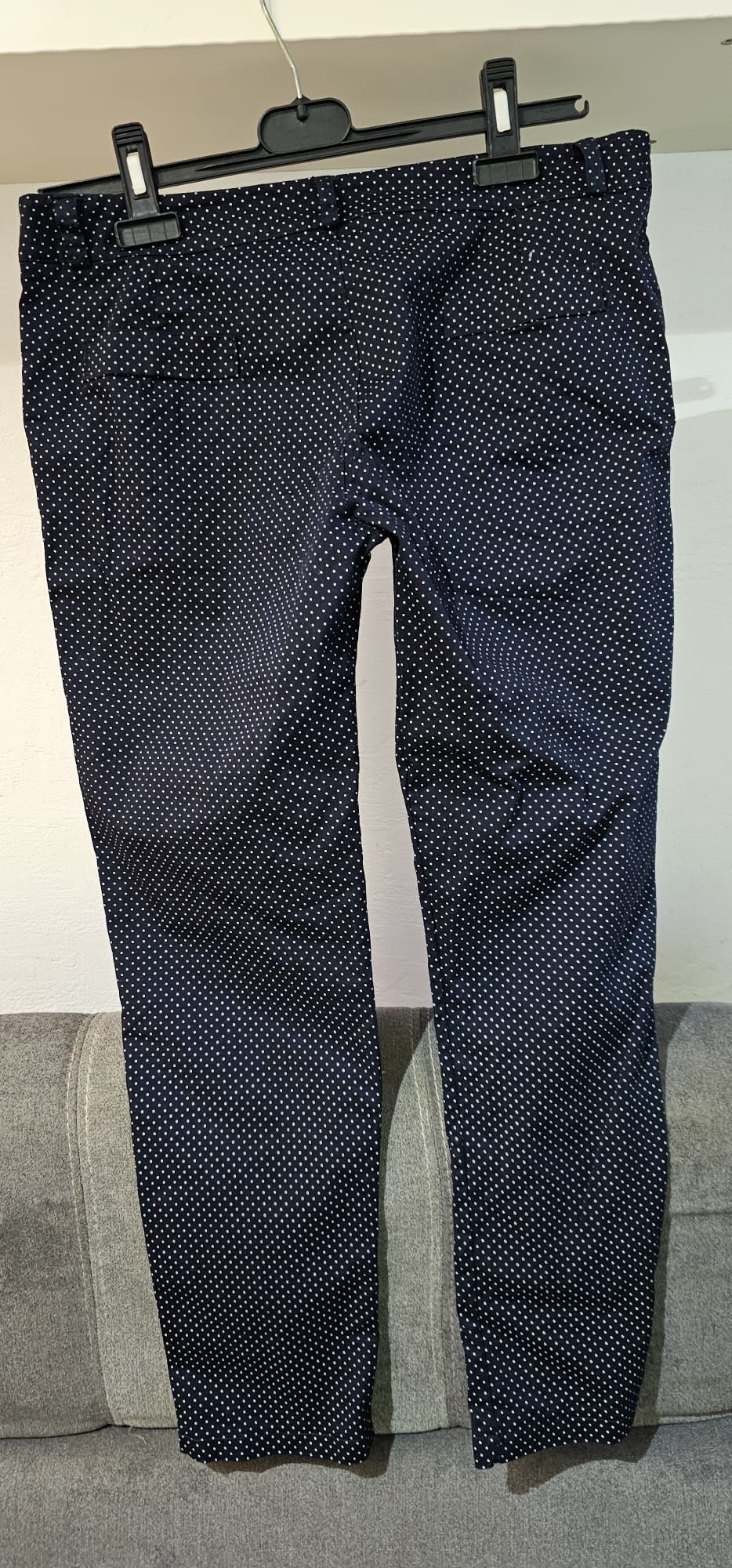 Spodnie włoskie w groszki ,płócienne Tanio