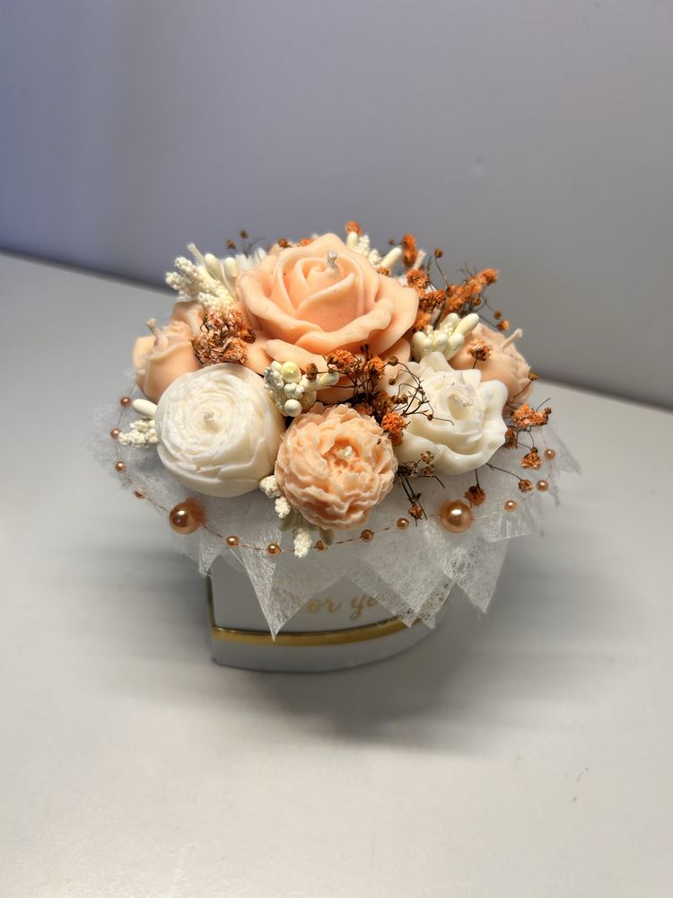 Flower box, Candle box S- serce- SoyaLove