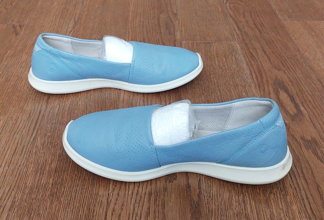 Ecco туфли мокассины ориг.р.38(24см)