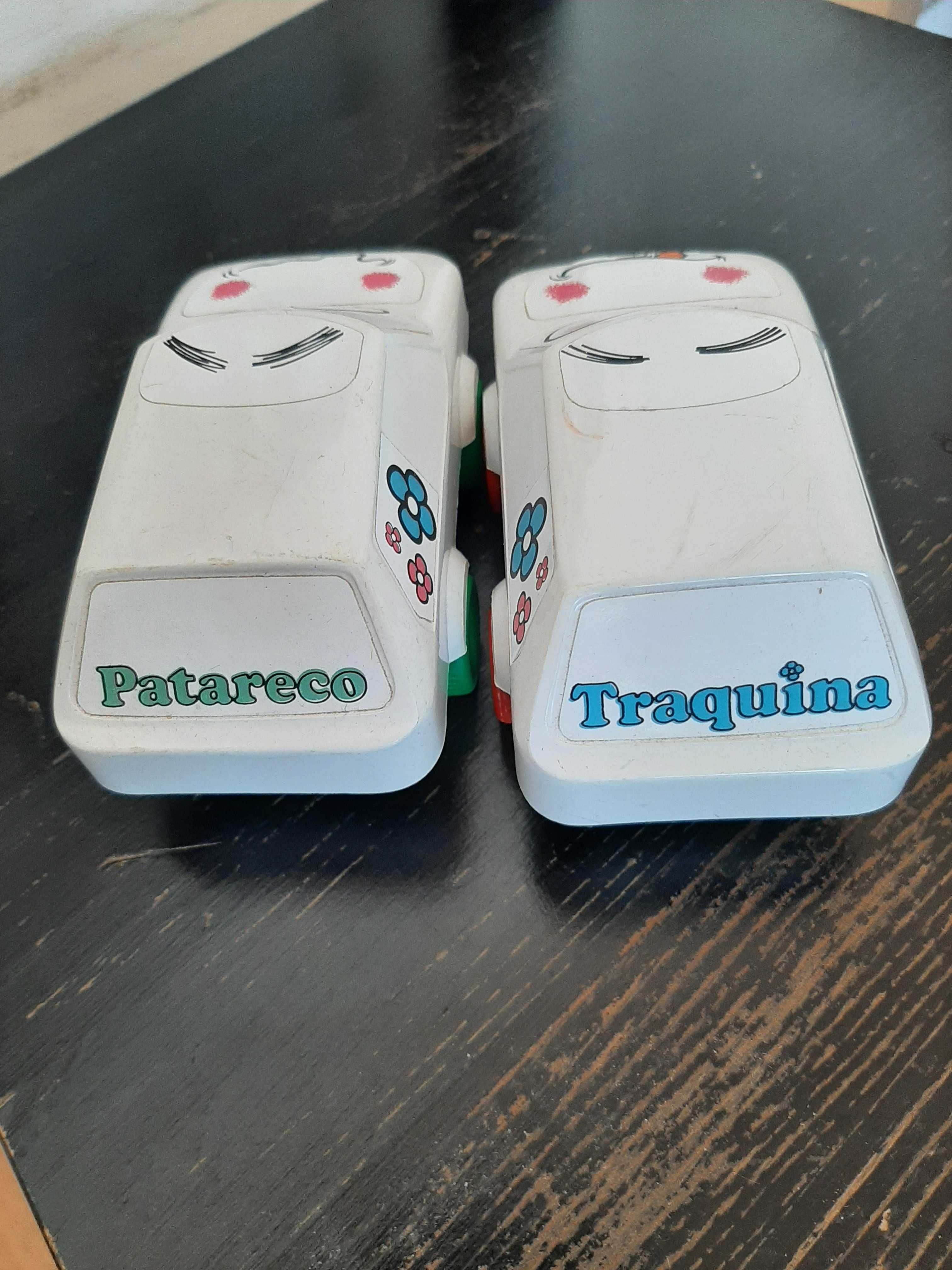 2 carros miniatura Patareco e Traquinas