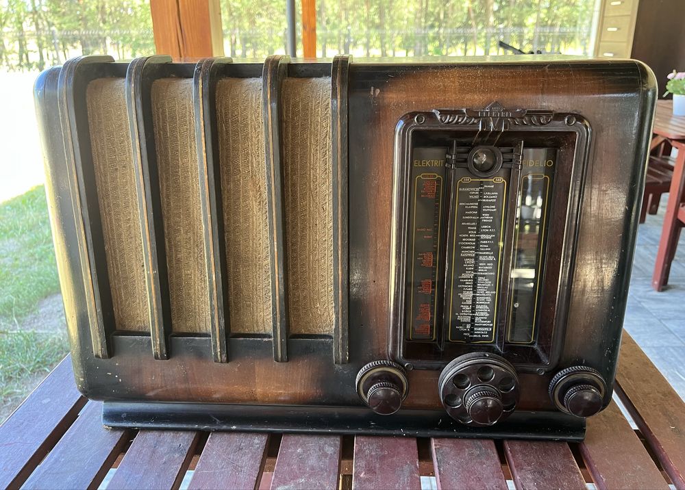 stare przedwojenne radio lampowe elektrit fidelio